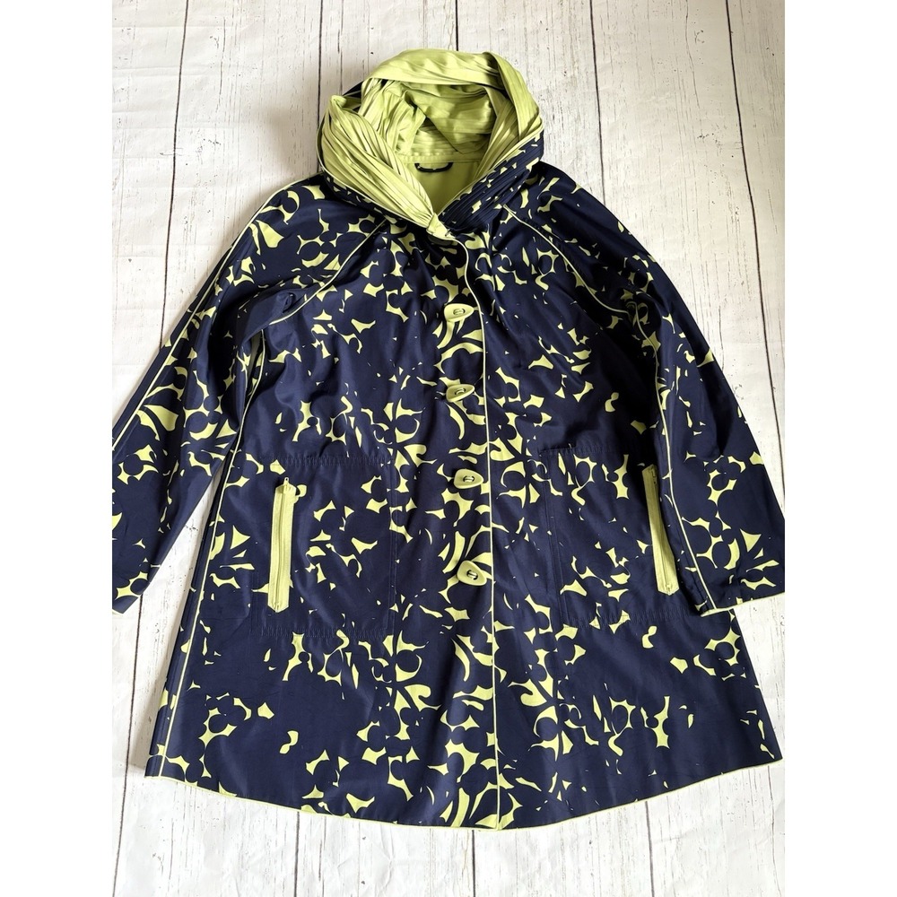 UBU Reversible Lime Green /Navy Coat Lightweight Peacoat sz‎ Small